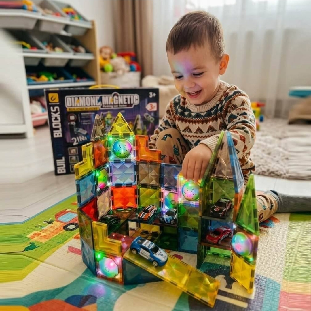 Svetlece magnetne kocke - set od 88 delova...