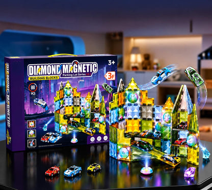 Svetlece magnetne kocke - set od 88 delova...