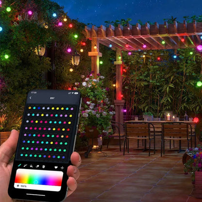 Led RGB lampice za dekoraciju dvorista, baste, restorane 10m sa daljinskim i mobilnom kontrolom