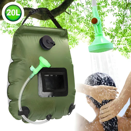 Solarni tuš za kampovanje 20L...