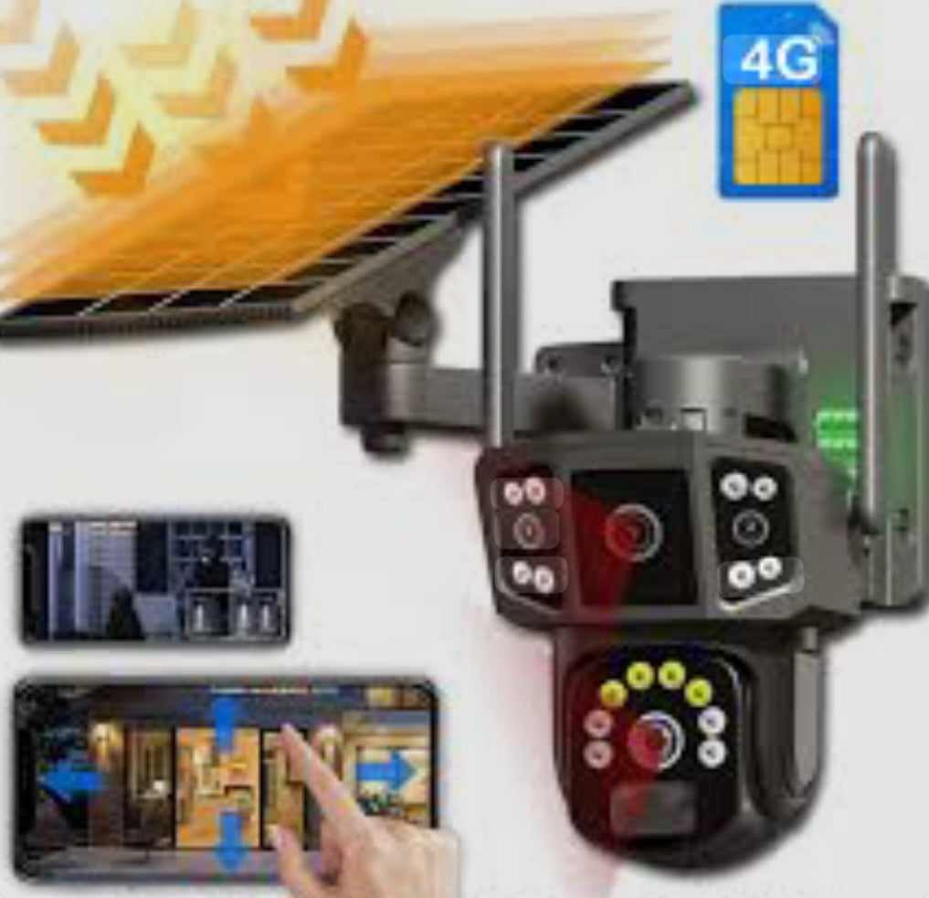 Solarna PTZ kamera sa 4 sociva ip kamera smart sa alarmom...