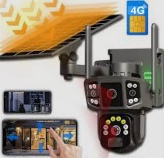 Solarna PTZ kamera sa 4 sociva ip kamera smart sa alarmom...