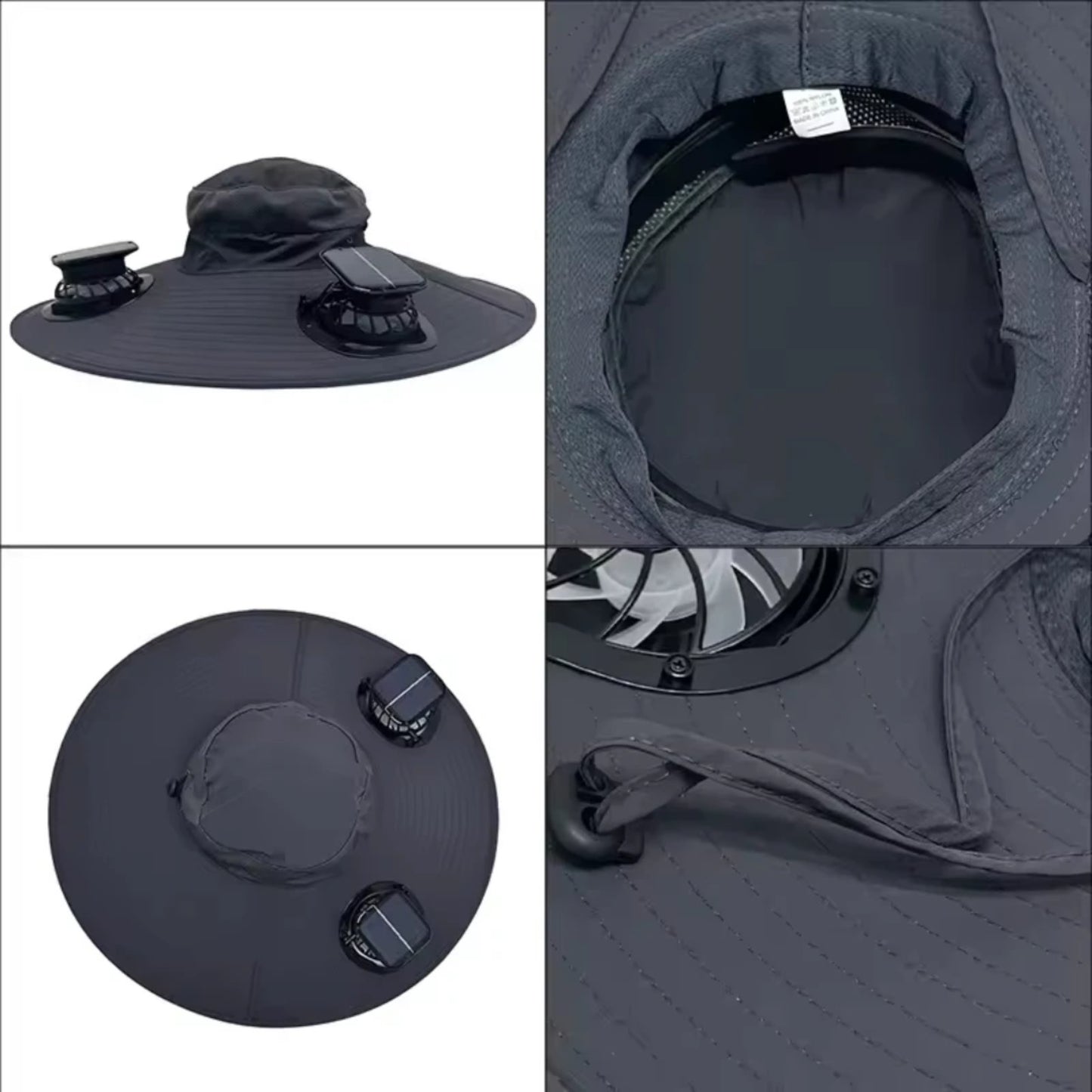Sesir za zastitu od sunca sa solarnim ventilatorima...