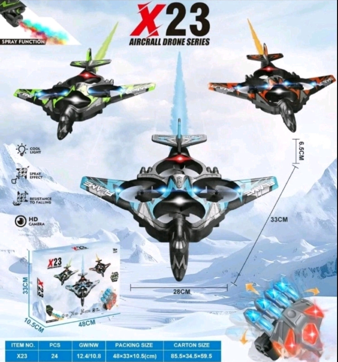 Avion - dron sa LED svetlima i sapa za upravljanje...