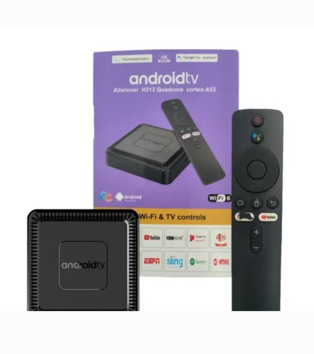 Android TV Box - Allwinner H313 4K Google TV Wi-Fi 6...