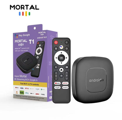 Android Tv Box Mortal T1 4k  HD Android 14  2G/16G...