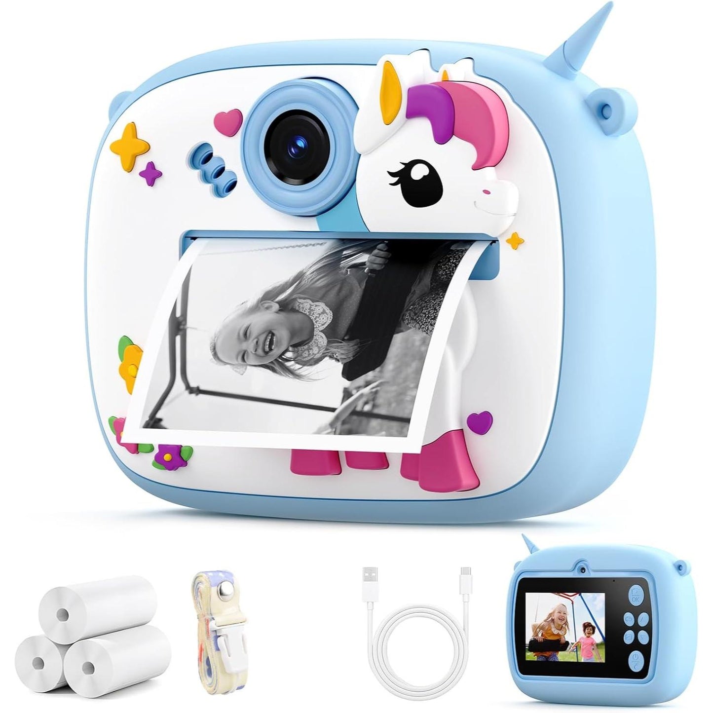 Deciji foto-stampac Jednorog za male kreativce - Plava boja...