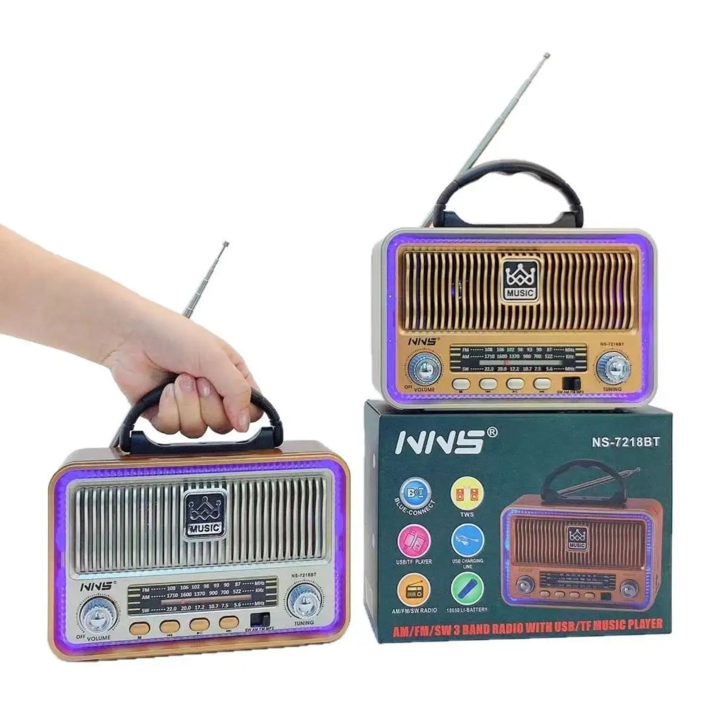 Blietooth Retro radio NS-7218BT...