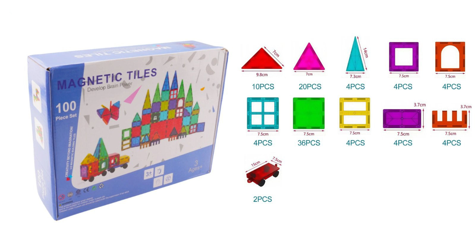 Kocke magnetne 100 delova...
