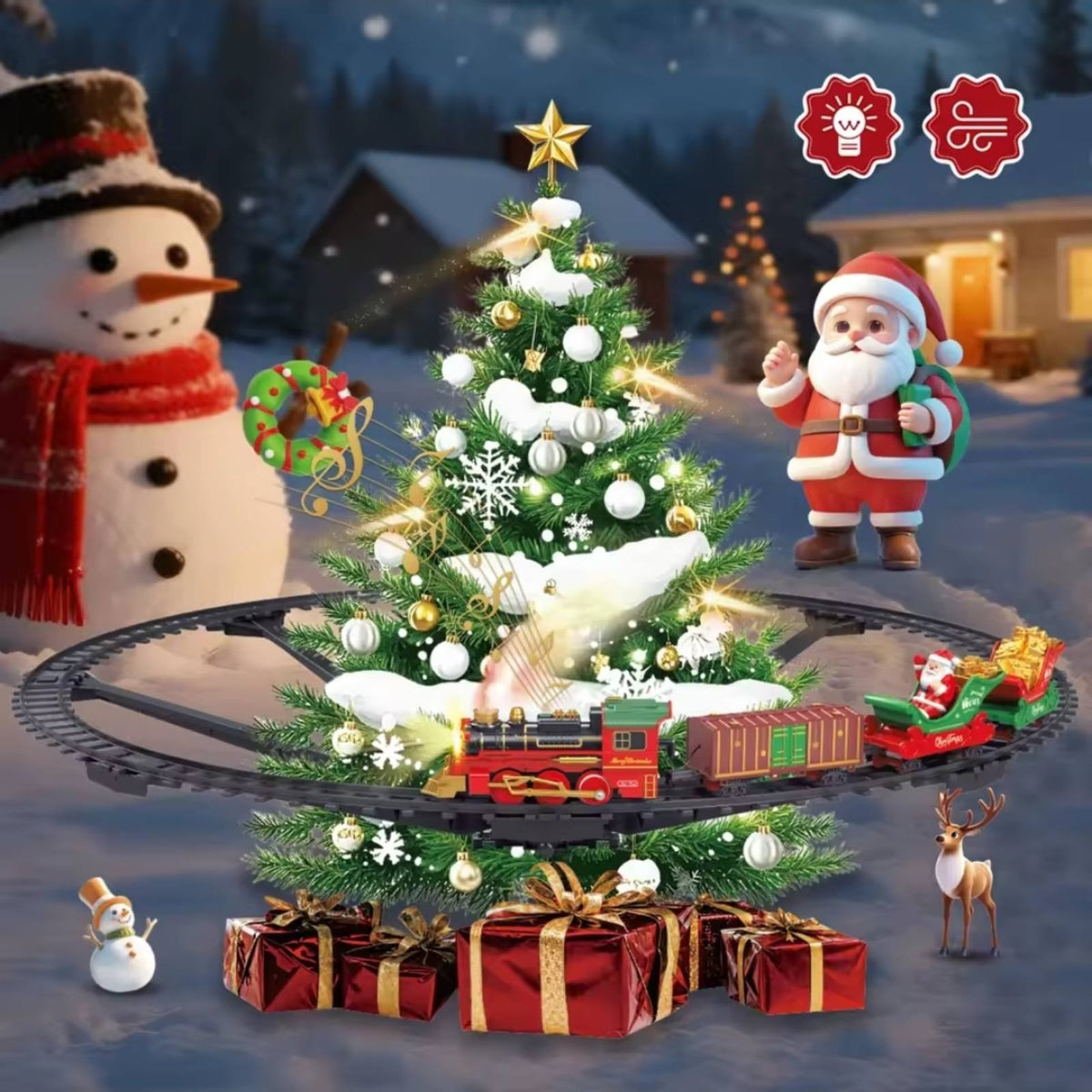 Vozic Novogodisnji sa zvucnim efektima i ispustanjem pare...