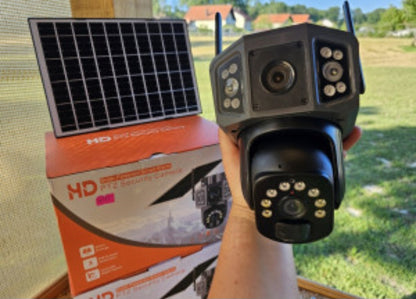 Solarna PTZ kamera sa 4 sociva ip kamera smart sa alarmom...