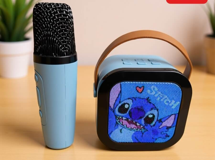 Karaoka deciji zvucnik bluetooth sa 1 ili sa 2 mikrofona Stich...