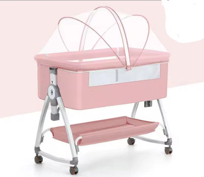 Prenosiva kolevka za bebe 6u1 roze, siva i ljubicasta boja...