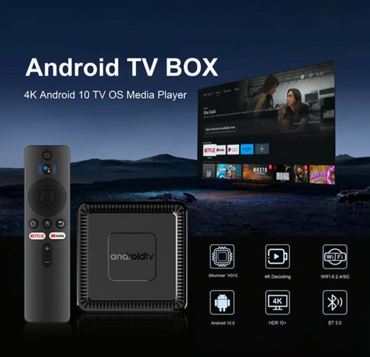 Android TV Box - Allwinner H313 4K Google TV Wi-Fi 6...