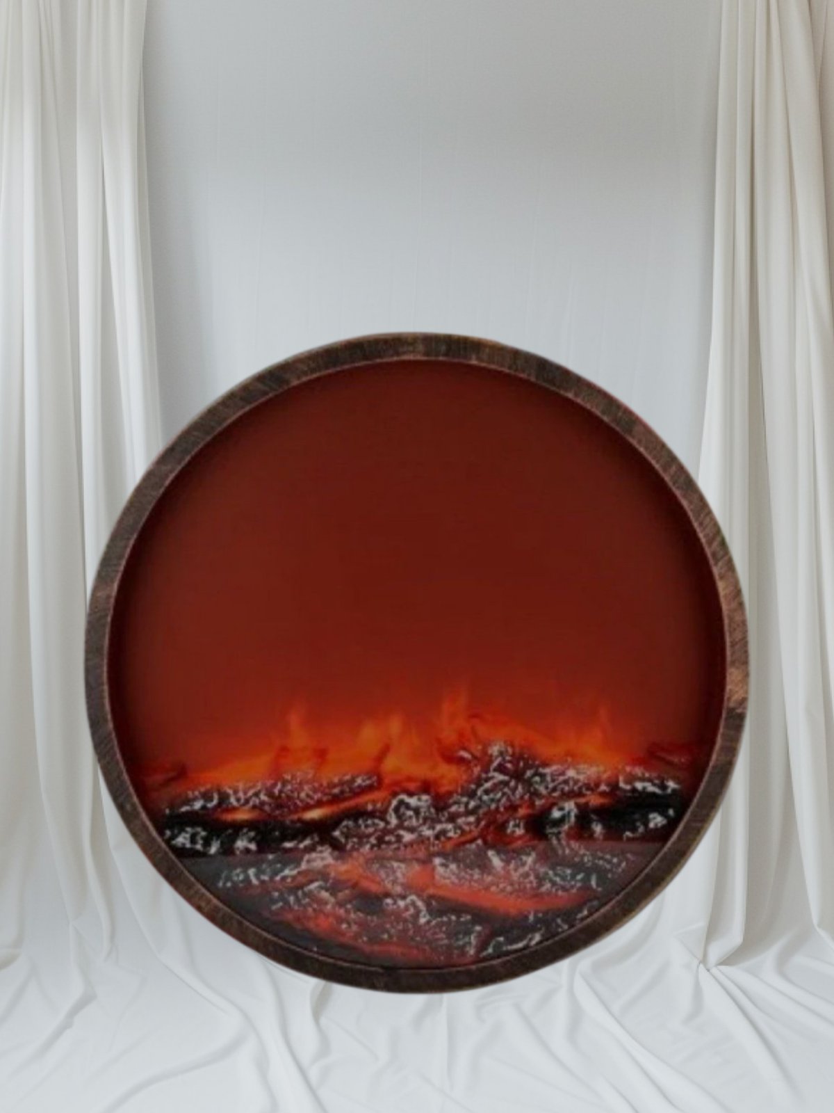 Okrugli LED Dekorativni Retro kamin - imitacija kamina...