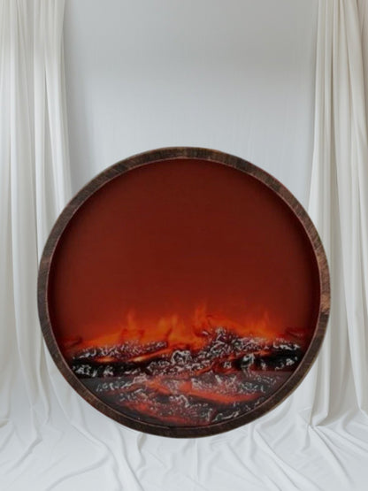 Okrugli LED Dekorativni Retro kamin - imitacija kamina...