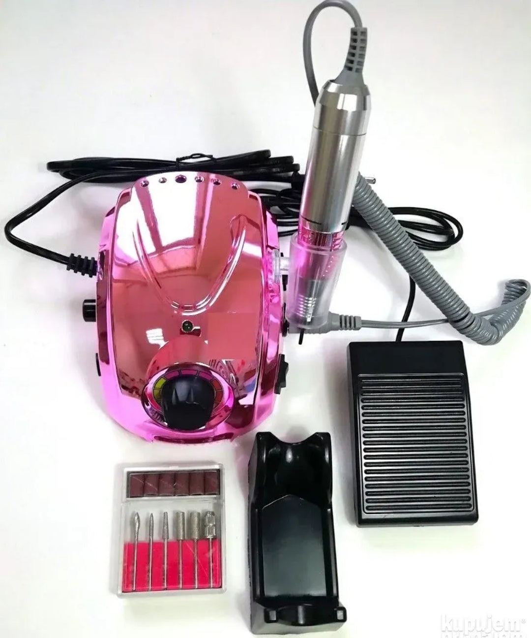 Elektricna turpija za nokte DM212 Pink i Silver Hrom...