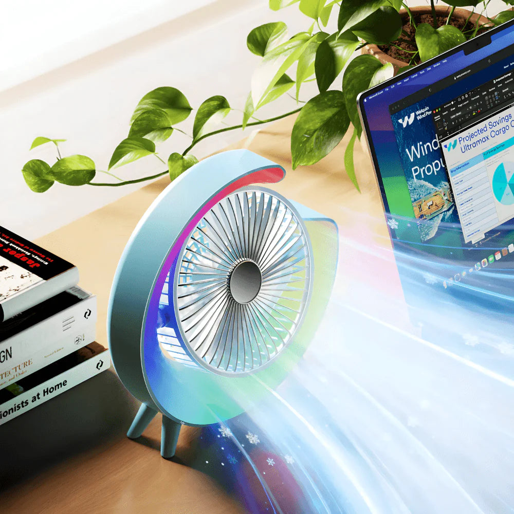 Stoni ventilator sa 3 brzine i LED svetlom